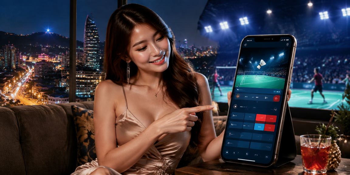 Pengguna menggunakan telefon pintar untuk membuat transaksi kasino dalam talian di Seremban
