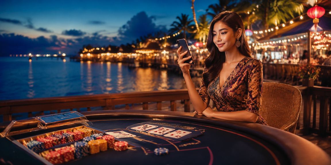 Meja baccarat elegan dengan suasana kasino eksklusif di Terengganu